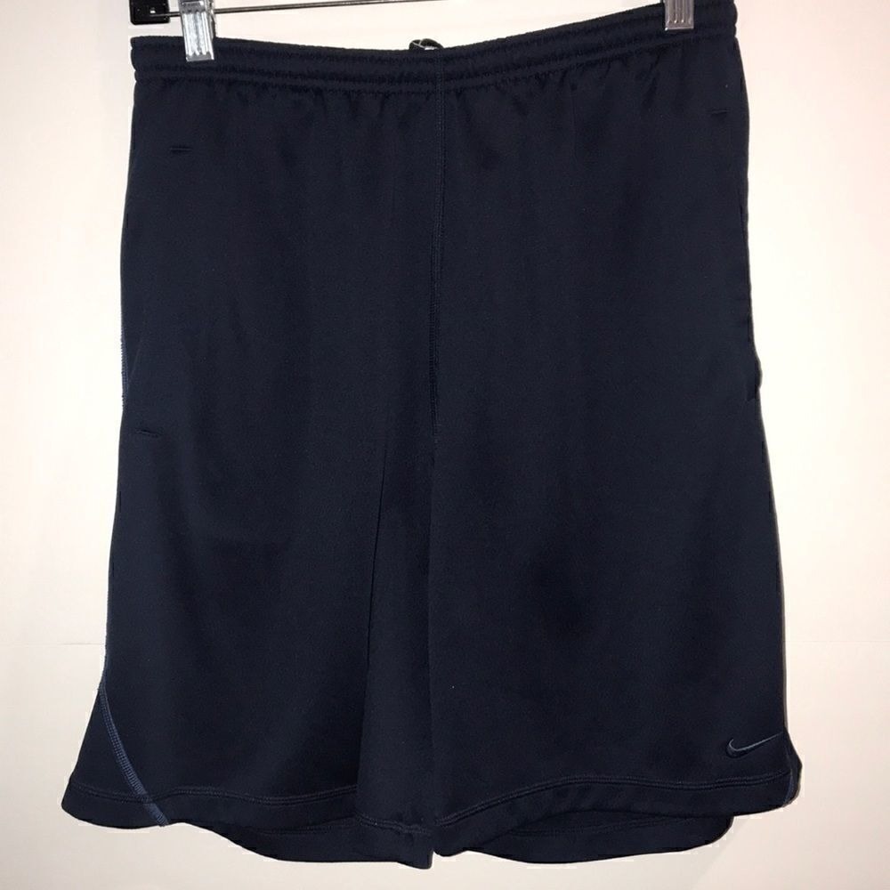 Nike FIT DRY Mens Navy Blue Athletic Basketball Shorts Medium RN56323 Thailand